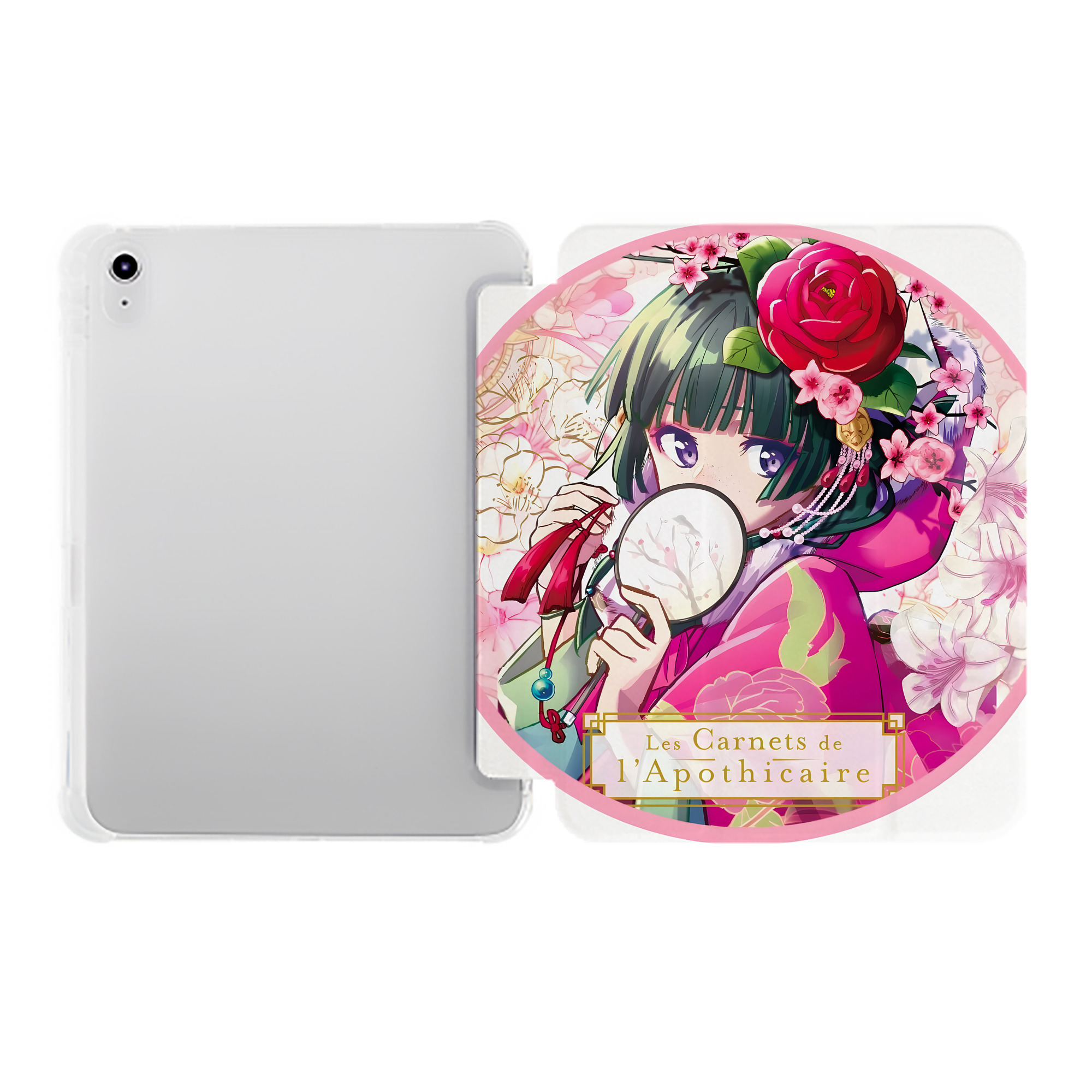 （画像用） 薬屋のひとりごと The Apothecary Diaries IPad ケース ペン収納付き 三つ折りスタンド PUレザー×シリコン 対応機種9.5/10.5/10.9インチ